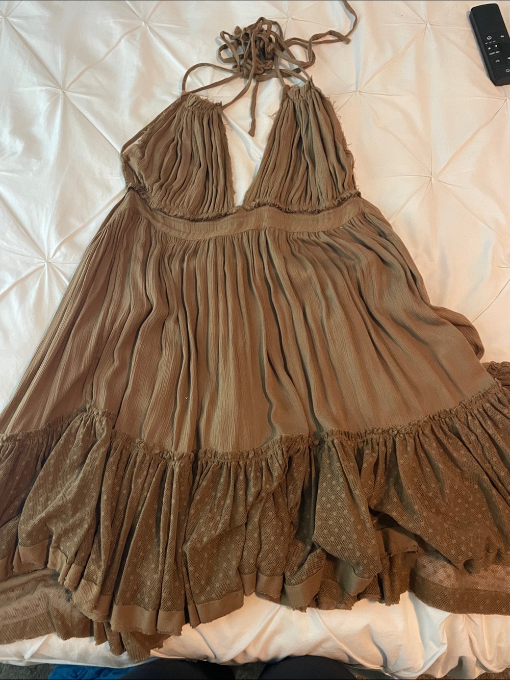 Free People 100 degree mini dress in Olive - Picture 2 of 3